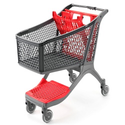 Plastic Supermarket Trolley - 100% Recyclable (157 Litres)