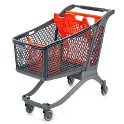 Plastic Supermarket Trolley - 100% Recyclable (220 Litres)